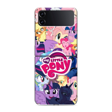 Пластиковый чехол на Samsung Galaxy Z Flip 4 с принтом My little pony Дружба чудо