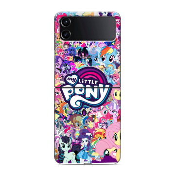 Пластиковый чехол на Samsung Galaxy Z Flip 4 с принтом My little pony Дружба чудо Пластиковый чехол на Samsung Galaxy Z Flip 4 с принтом My little pony Дружба чудо