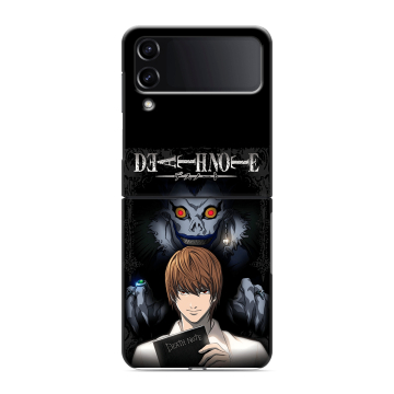 Пластиковый чехол на Samsung Galaxy Z Flip 4 с принтом Death note Тетрадь смерти