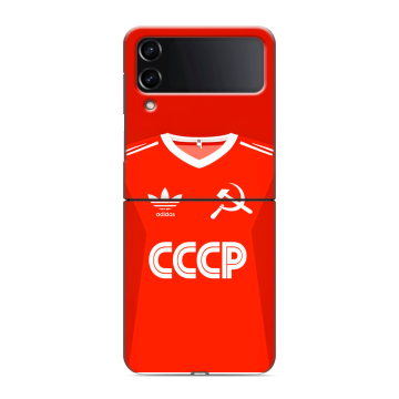 Пластиковый чехол на Samsung Galaxy Z Flip 4 с принтом Флаг Герб СССР