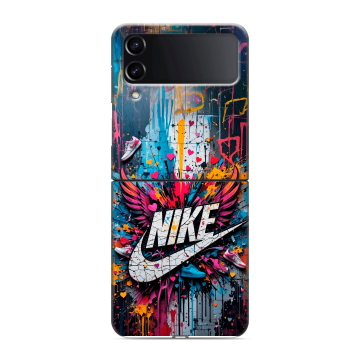 Пластиковый чехол на Samsung Galaxy Z Flip 4 с принтом Nike Найк