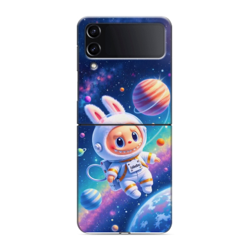 Пластиковый чехол на Samsung Galaxy Z Flip 4 с принтом Labubu Лабубу