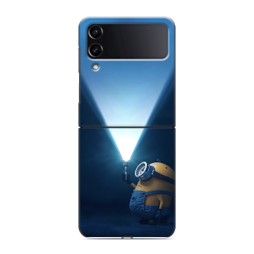 Пластиковый чехол на Samsung Galaxy Z Flip 4 с принтом Миньоны Пластиковый чехол на Samsung Galaxy Z Flip 4 с принтом Миньоны