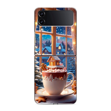 Пластиковый чехол на Samsung Galaxy Z Flip 4 с принтом Новый год