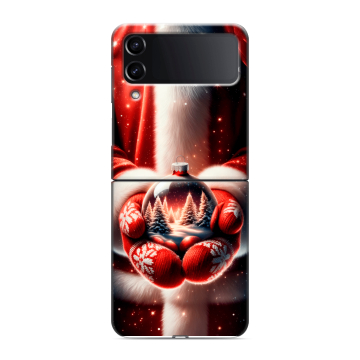 Пластиковый чехол на Samsung Galaxy Z Flip 4 с принтом Новый год