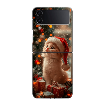 Пластиковый чехол на Samsung Galaxy Z Flip 4 с принтом Новый год