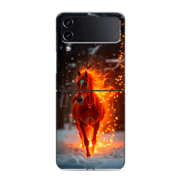 Пластиковый чехол на Samsung Galaxy Z Flip 4 с принтом Новый год Пластиковый чехол на Samsung Galaxy Z Flip 4 с принтом Новый год