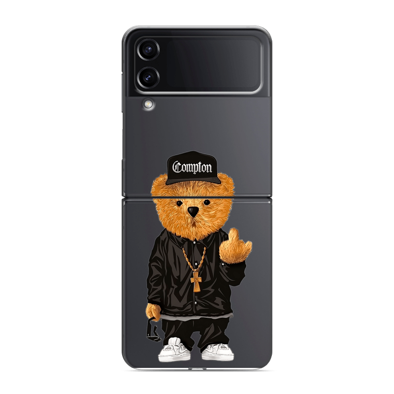 Пластиковый чехол на Samsung Galaxy Z Flip 4 с принтом Плюшевый медведь Пластиковый чехол на Samsung Galaxy Z Flip 4 с принтом Плюшевый медведь