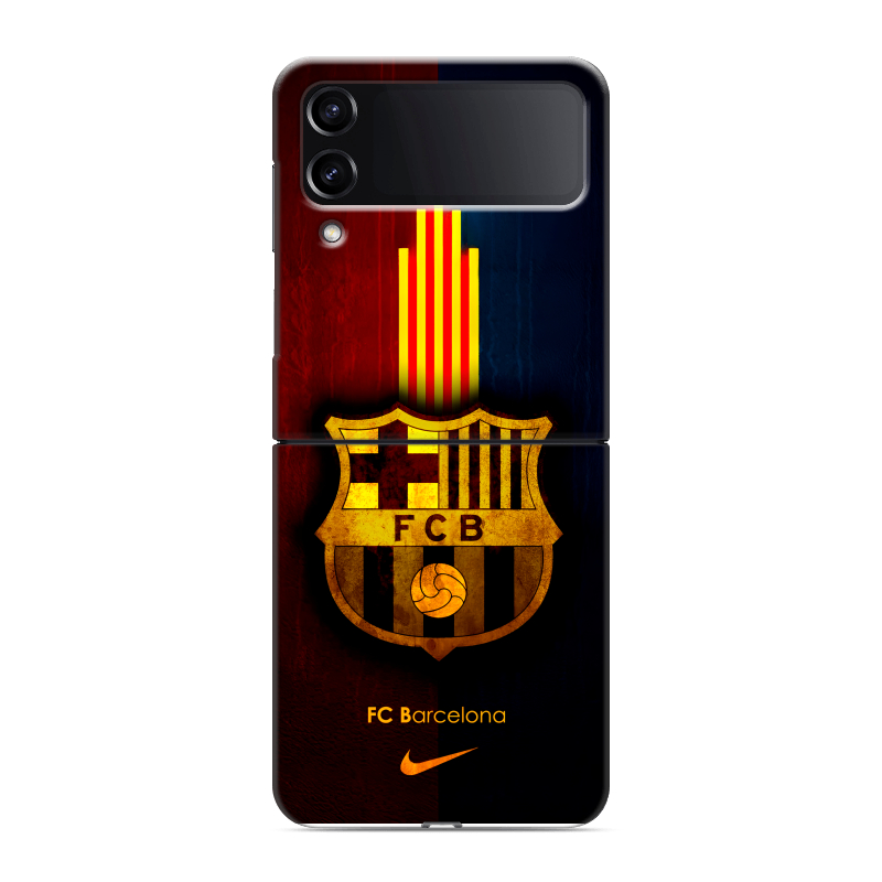 Пластиковый чехол на Samsung Galaxy Z Flip 4 с принтом Барселона Barcelona Пластиковый чехол на Samsung Galaxy Z Flip 4 с принтом Барселона Barcelona