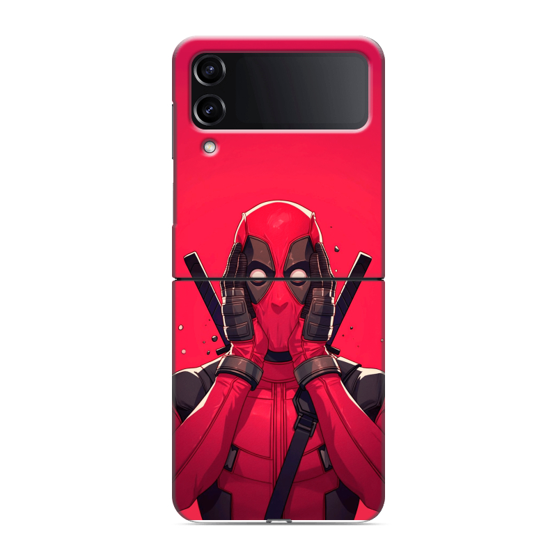 Пластиковый чехол на Samsung Galaxy Z Flip 4 с принтом Дедпул Deadpool Пластиковый чехол на Samsung Galaxy Z Flip 4 с принтом Дедпул Deadpool