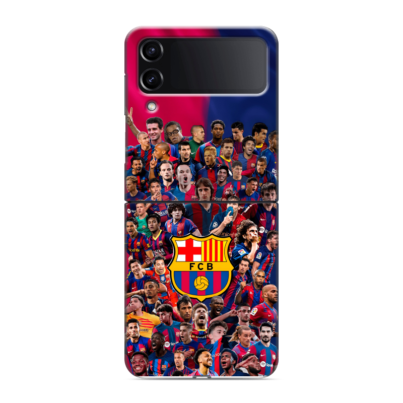 Пластиковый чехол на Samsung Galaxy Z Flip 4 с принтом Барселона Barcelona Пластиковый чехол на Samsung Galaxy Z Flip 4 с принтом Барселона Barcelona