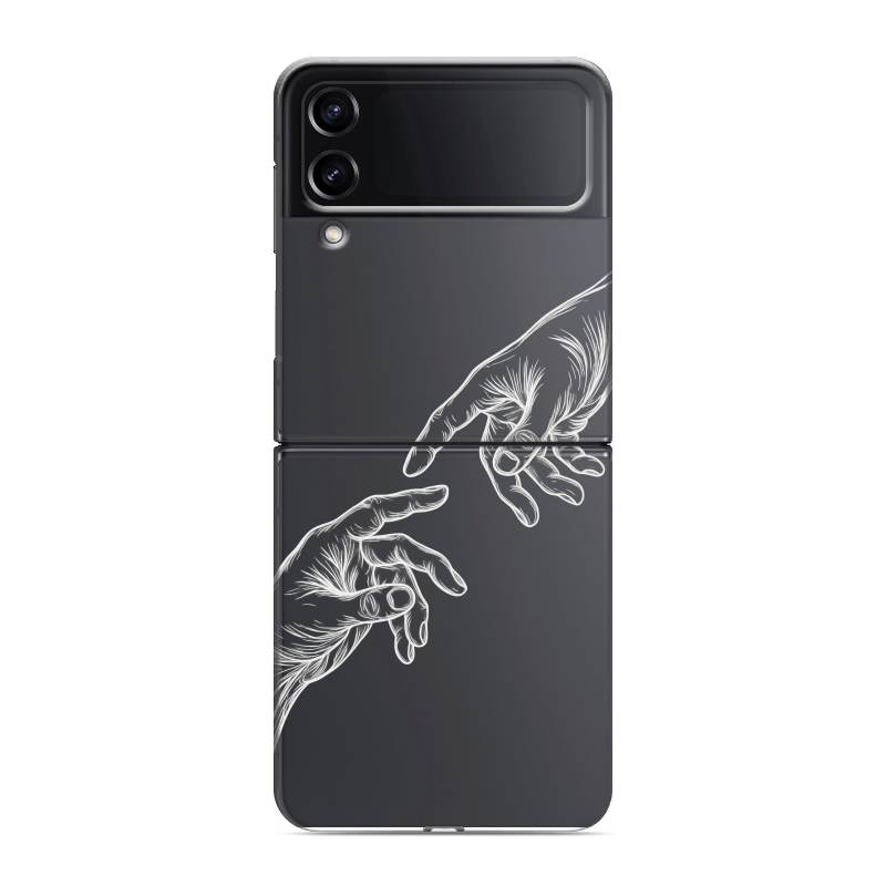 Пластиковый чехол на Samsung Galaxy Z Flip 4 с принтом Сотворение мира Пластиковый чехол на Samsung Galaxy Z Flip 4 с принтом Сотворение мира
