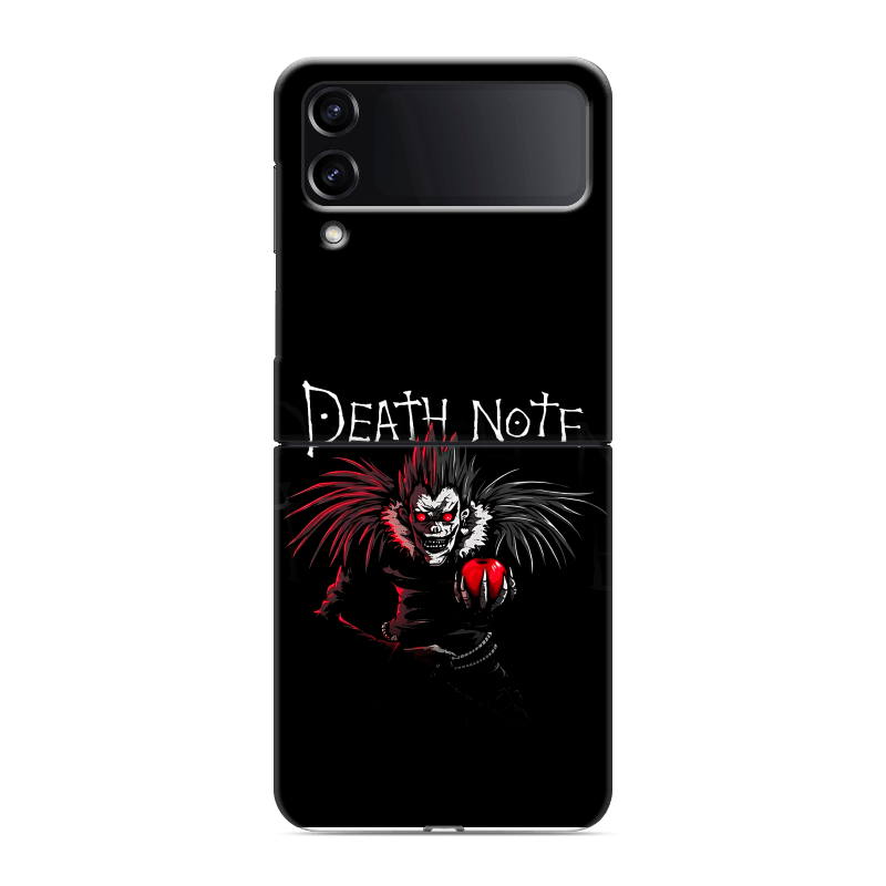 Пластиковый чехол на Samsung Galaxy Z Flip 4 с принтом Death note Тетрадь смерти Пластиковый чехол на Samsung Galaxy Z Flip 4 с принтом Death note Тетрадь смерти