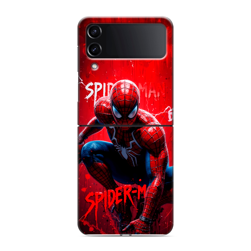 Пластиковый чехол на Samsung Galaxy Z Flip 4 с принтом Spiderman Человек паук Пластиковый чехол на Samsung Galaxy Z Flip 4 с принтом Spiderman Человек паук