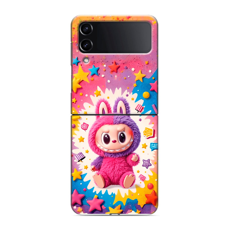 Пластиковый чехол на Samsung Galaxy Z Flip 4 с принтом Labubu Лабубу Пластиковый чехол на Samsung Galaxy Z Flip 4 с принтом Labubu Лабубу