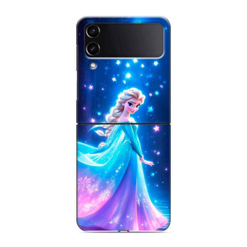 Пластиковый чехол на Samsung Galaxy Z Flip 4 с принтом Холодное сердце Frozen Пластиковый чехол на Samsung Galaxy Z Flip 4 с принтом Холодное сердце Frozen