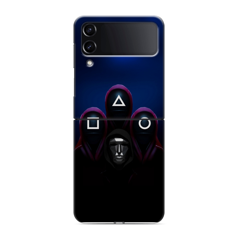 Пластиковый чехол на Samsung Galaxy Z Flip 4 с принтом Игра Кальмара Пластиковый чехол на Samsung Galaxy Z Flip 4 с принтом Игра Кальмара