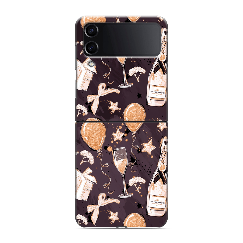Пластиковый чехол на Samsung Galaxy Z Flip 4 с принтом Новый год Пластиковый чехол на Samsung Galaxy Z Flip 4 с принтом Новый год