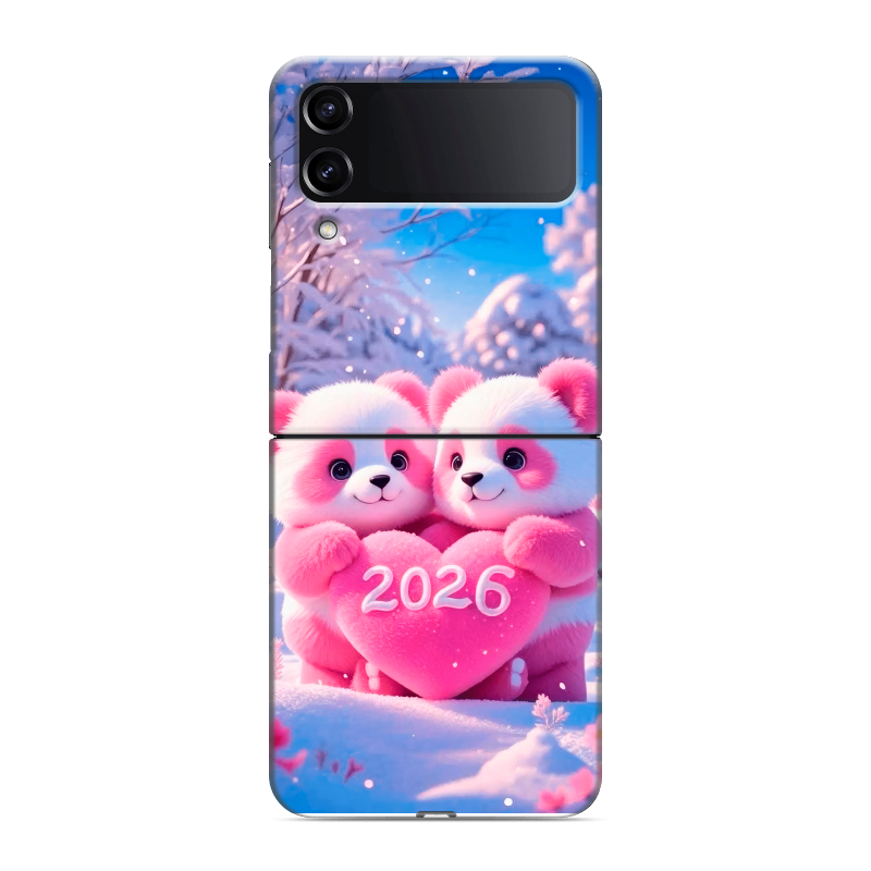 Пластиковый чехол на Samsung Galaxy Z Flip 4 с принтом Новый год Пластиковый чехол на Samsung Galaxy Z Flip 4 с принтом Новый год