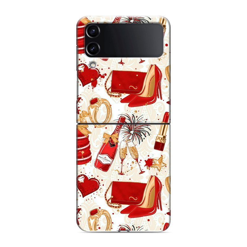 Пластиковый чехол на Samsung Galaxy Z Flip 4 с принтом Новый год Пластиковый чехол на Samsung Galaxy Z Flip 4 с принтом Новый год