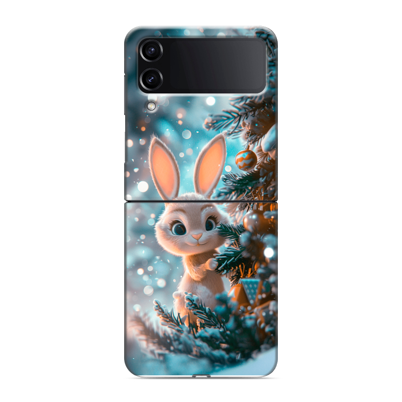 Пластиковый чехол на Samsung Galaxy Z Flip 4 с принтом Новый год Пластиковый чехол на Samsung Galaxy Z Flip 4 с принтом Новый год