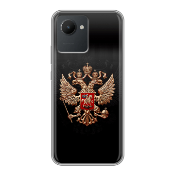 Силиконовый чехол на Realme C30 с принтом Герб России Силиконовый чехол на Realme C30 с принтом Герб России