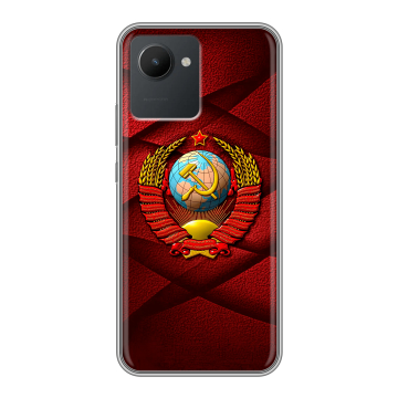 Силиконовый чехол на Realme C30 с принтом Герб СССР Силиконовый чехол на Realme C30 с принтом Герб СССР