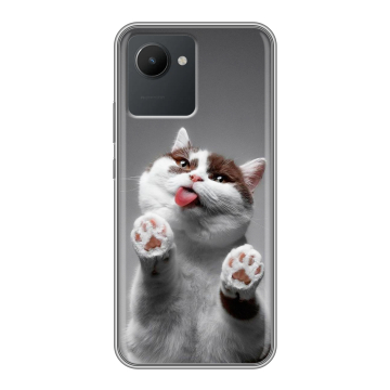 Силиконовый чехол на Realme C30 с принтом Коты Силиконовый чехол на Realme C30 с принтом Коты