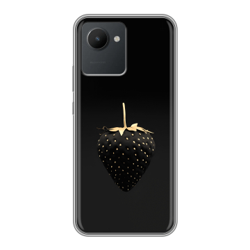 Силиконовый чехол на Realme C30 с принтом Черная клубника Силиконовый чехол на Realme C30 с принтом Черная клубника