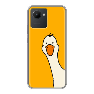 Силиконовый чехол на Realme C30 с принтом Утка