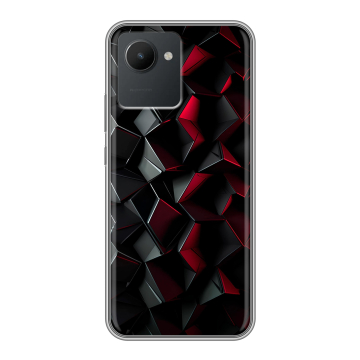 Силиконовый чехол на Realme C30 с принтом Абстракция