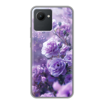 Силиконовый чехол на Realme C30 с принтом Розы цветы Силиконовый чехол на Realme C30 с принтом Розы цветы