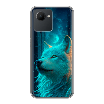 Силиконовый чехол на Realme C30 с принтом бабочки саккура