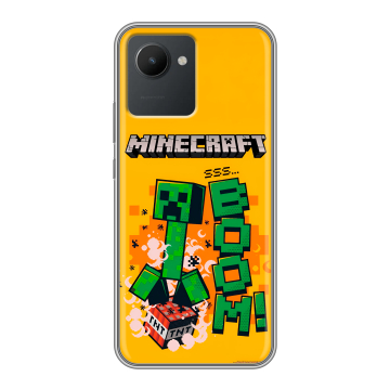 Силиконовый чехол на Realme C30 с принтом Майнкрафт Minecraft Силиконовый чехол на Realme C30 с принтом Майнкрафт Minecraft