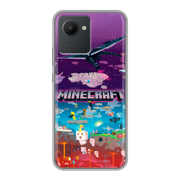 Силиконовый чехол на Realme C30 с принтом Майнкрафт Minecraft Силиконовый чехол на Realme C30 с принтом Майнкрафт Minecraft