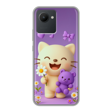 Силиконовый чехол на Realme C30 с принтом для девочек