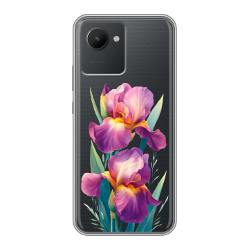 Силиконовый чехол на Realme C30 с принтом Цветы орхидеи Силиконовый чехол на Realme C30 с принтом Цветы орхидеи