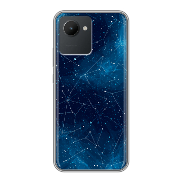 Силиконовый чехол на Realme C30 с принтом Космос звезды Силиконовый чехол на Realme C30 с принтом Космос звезды
