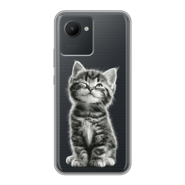 Силиконовый чехол на Realme C30 с принтом Котенок