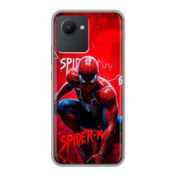 Силиконовый чехол на Realme C30 с принтом Spiderman Человек паук Силиконовый чехол на Realme C30 с принтом Spiderman Человек паук