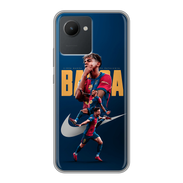 Силиконовый чехол на Realme C30 с принтом Барселона Barca Yamal 