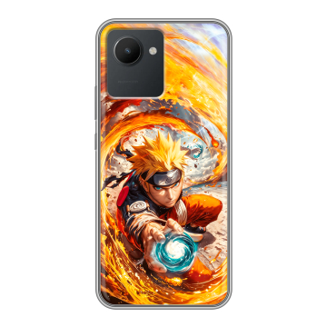 Силиконовый чехол на Realme C30 с принтом Аниме Наруто Naruto