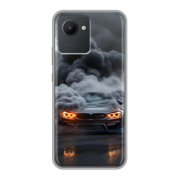 Силиконовый чехол на Realme C30 с принтом BMW БМВ Силиконовый чехол на Realme C30 с принтом BMW БМВ