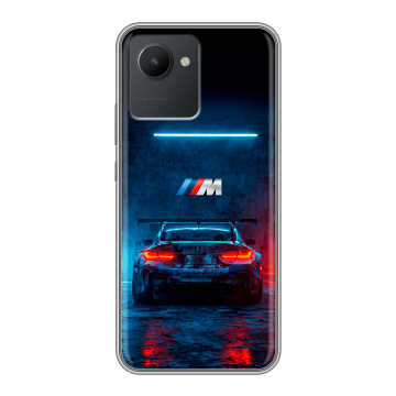 Силиконовый чехол на Realme C30 с принтом BMW БМВ