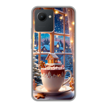 Силиконовый чехол на Realme C30 с принтом Новый год Силиконовый чехол на Realme C30 с принтом Новый год