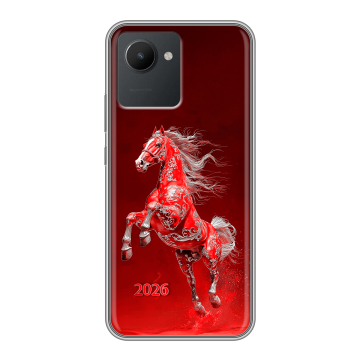 Силиконовый чехол на Realme C30 с принтом Новый год Силиконовый чехол на Realme C30 с принтом Новый год
