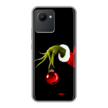 Силиконовый чехол на Realme C30 с принтом Новый год Гринч Силиконовый чехол на Realme C30 с принтом Новый год Гринч