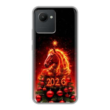 Силиконовый чехол на Realme C30 с принтом Новый год Силиконовый чехол на Realme C30 с принтом Новый год