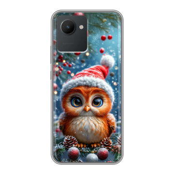 Силиконовый чехол на Realme C30 с принтом Новый год Силиконовый чехол на Realme C30 с принтом Новый год