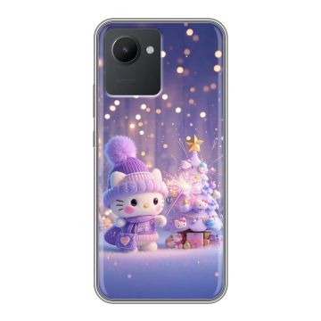 Силиконовый чехол на Realme C30 с принтом Новый год Силиконовый чехол на Realme C30 с принтом Новый год